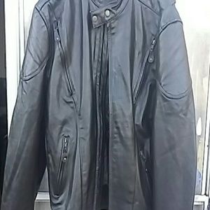 Men's genuine leather biker jacket